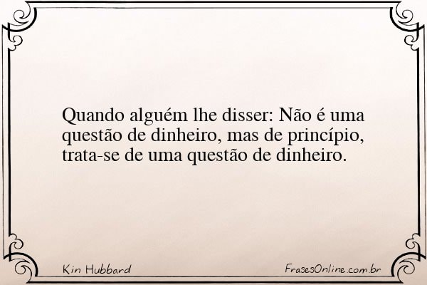 Frase de Kin Hubbard