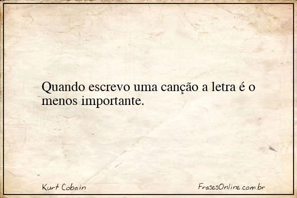 Frase de Kurt Cobain