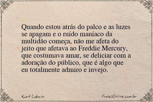 Frase de Kurt Cobain