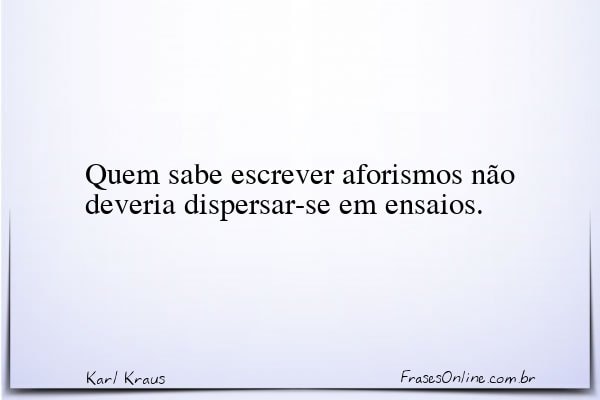 Frase de Karl Kraus
