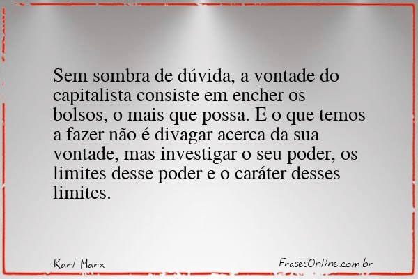 Frase de Karl Marx