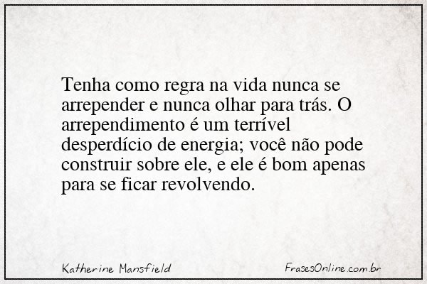 Frase de Katherine Mansfield