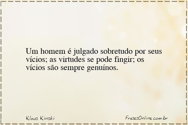 Frase de Klaus Kinski