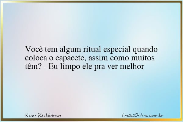 Frase de Kimi Räikkönen