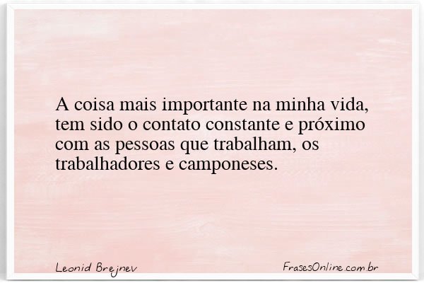 Frase de Leonid Brejnev