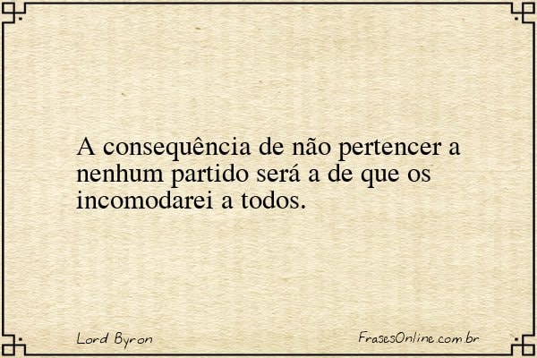 Frase de Lord Byron
