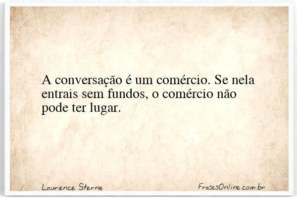 Frase de Laurence Sterne