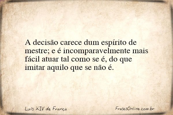 Frase de Luís XIV de França