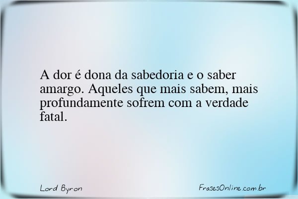 Frase de Lord Byron