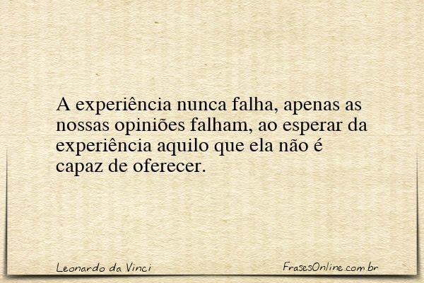 Frase de Leonardo da Vinci