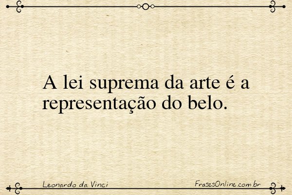 Frase de Leonardo da Vinci