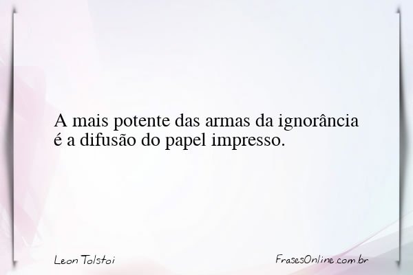 Frase de Leon Tolstoi