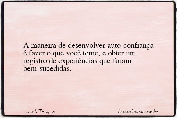 Frase de Lowell Thomas