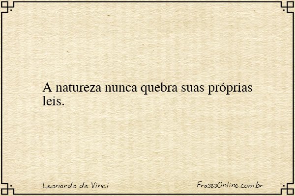 Frase de Leonardo da Vinci