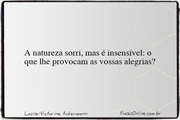 Frase de Louise-Victorine Ackermann