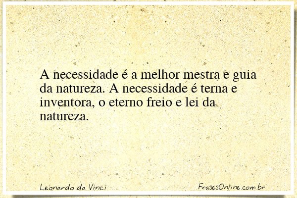 Frase de Leonardo da Vinci