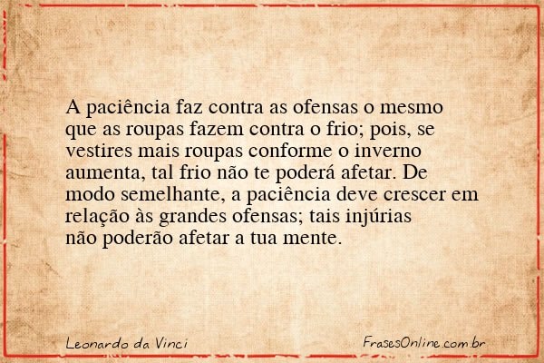 Frase de Leonardo da Vinci