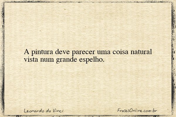 Frase de Leonardo da Vinci