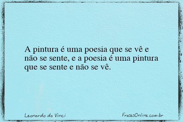 Frase de Leonardo da Vinci