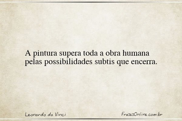 Frase de Leonardo da Vinci