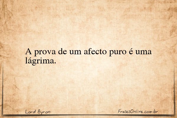 Frase de Lord Byron