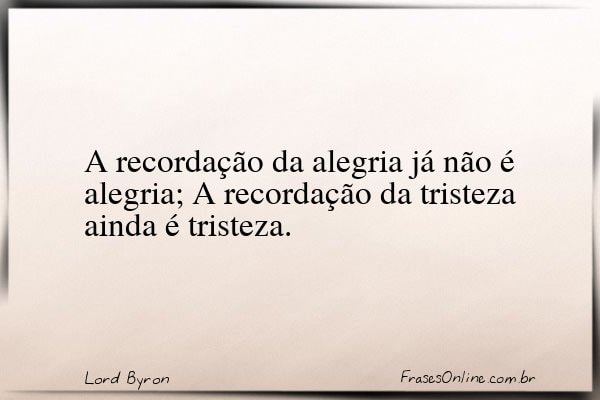 Frase de Lord Byron