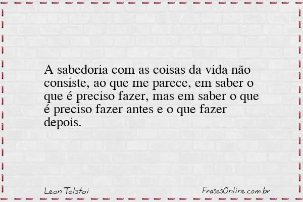 Frase de Leon Tolstoi