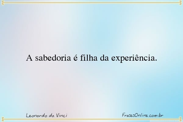 Frase de Leonardo da Vinci