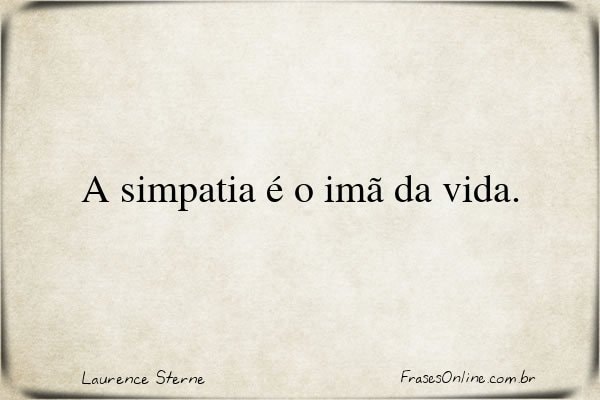 Frase de Laurence Sterne