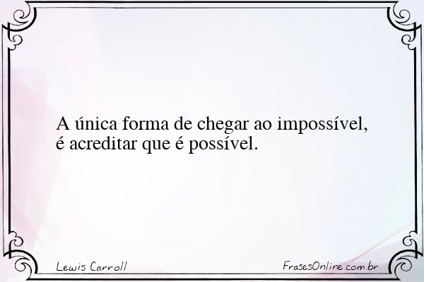 Frase de Lewis Carroll