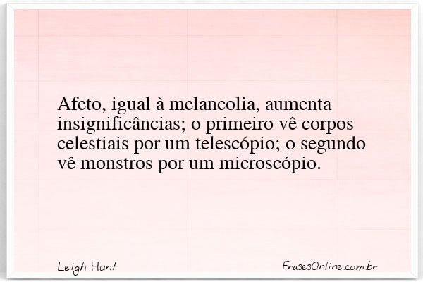 Frase de Leigh Hunt