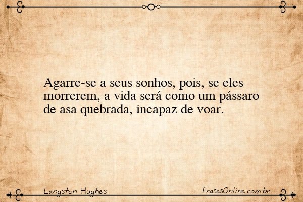 Frase de Langston Hughes