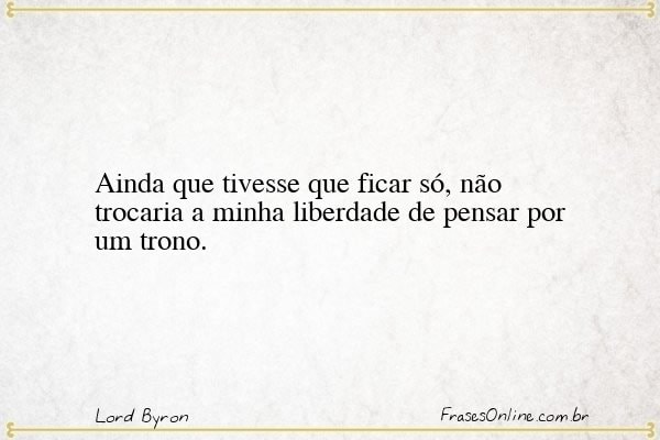 Frase de Lord Byron