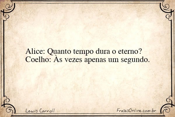 Frase de Lewis Carroll