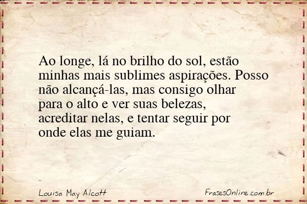 Frase de Louisa May Alcott