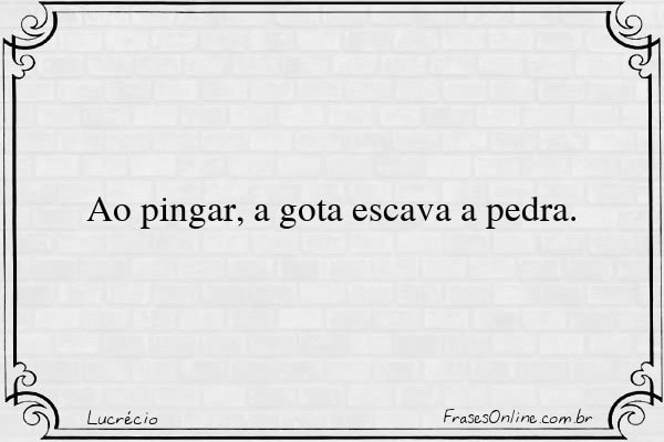 Frase de Lucrécio
