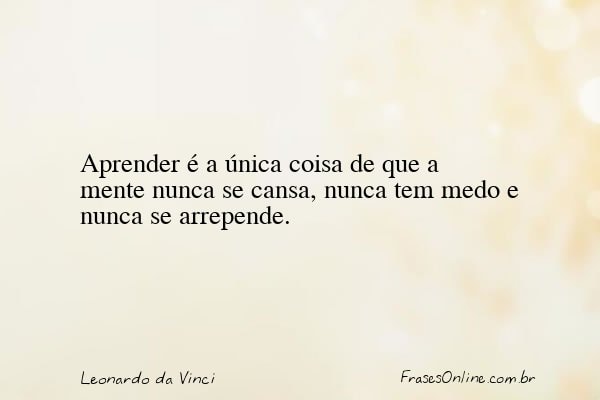Frase de Leonardo da Vinci