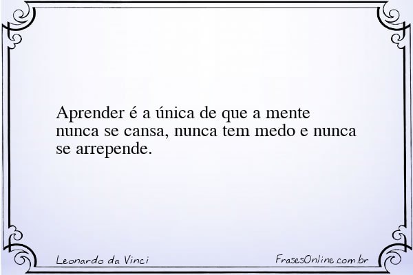 Frase de Leonardo da Vinci