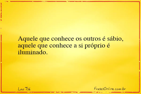 Frase de Lao Tsé