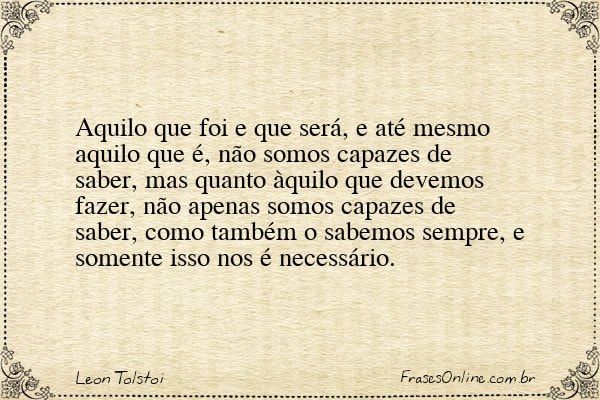 Frase de Leon Tolstoi
