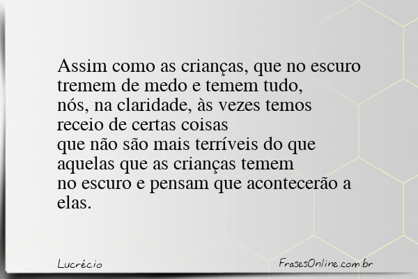 Frase de Lucrécio
