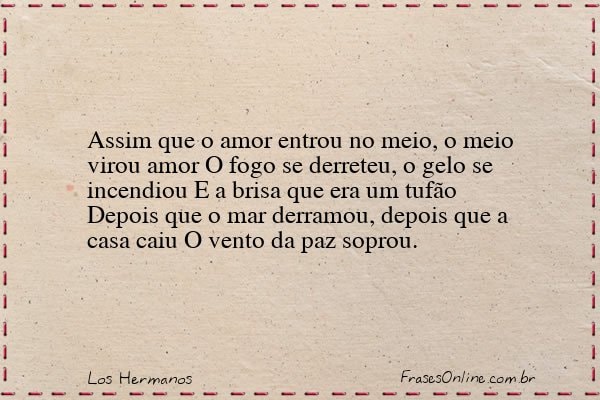 Frase de Los Hermanos