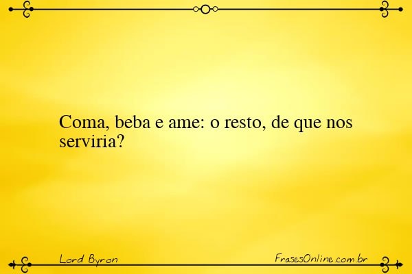Frase de Lord Byron