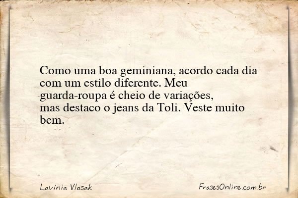 Frase de Lavínia Vlasak