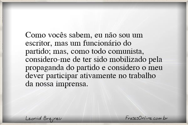 Frase de Leonid Brejnev