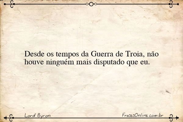 Frase de Lord Byron