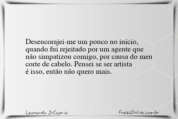 Frase de Leonardo DiCaprio