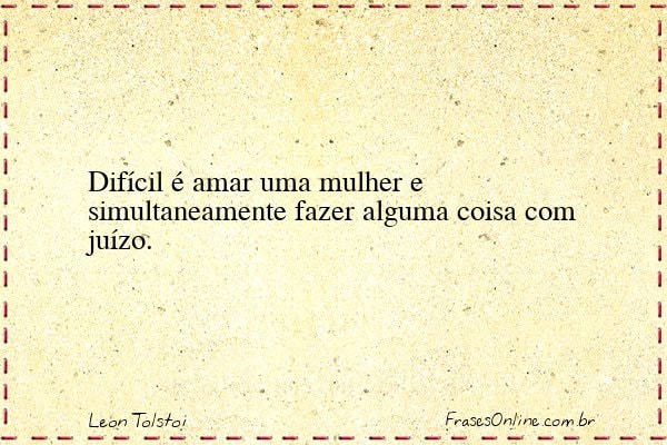 Frase de Leon Tolstoi