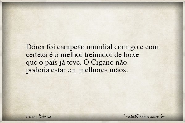 Frase de Luis Dórea