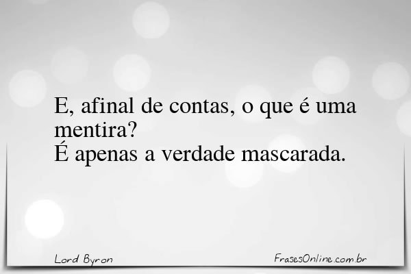 Frase de Lord Byron